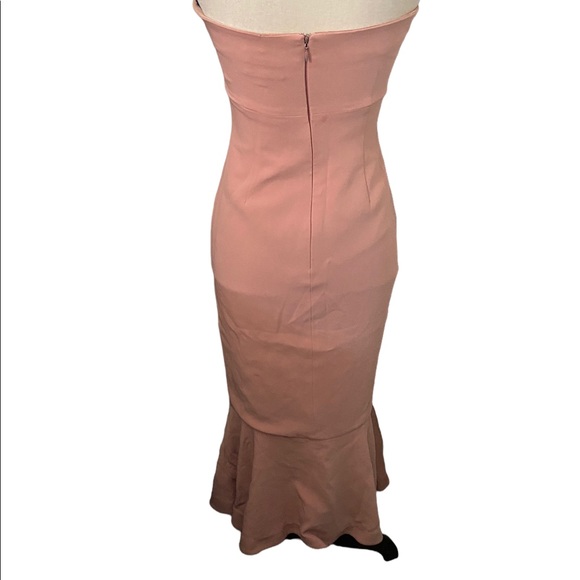 Cinq A Sept Luna Bloom pink strapless midi cocktail dress size 4. - Picture 4 of 5